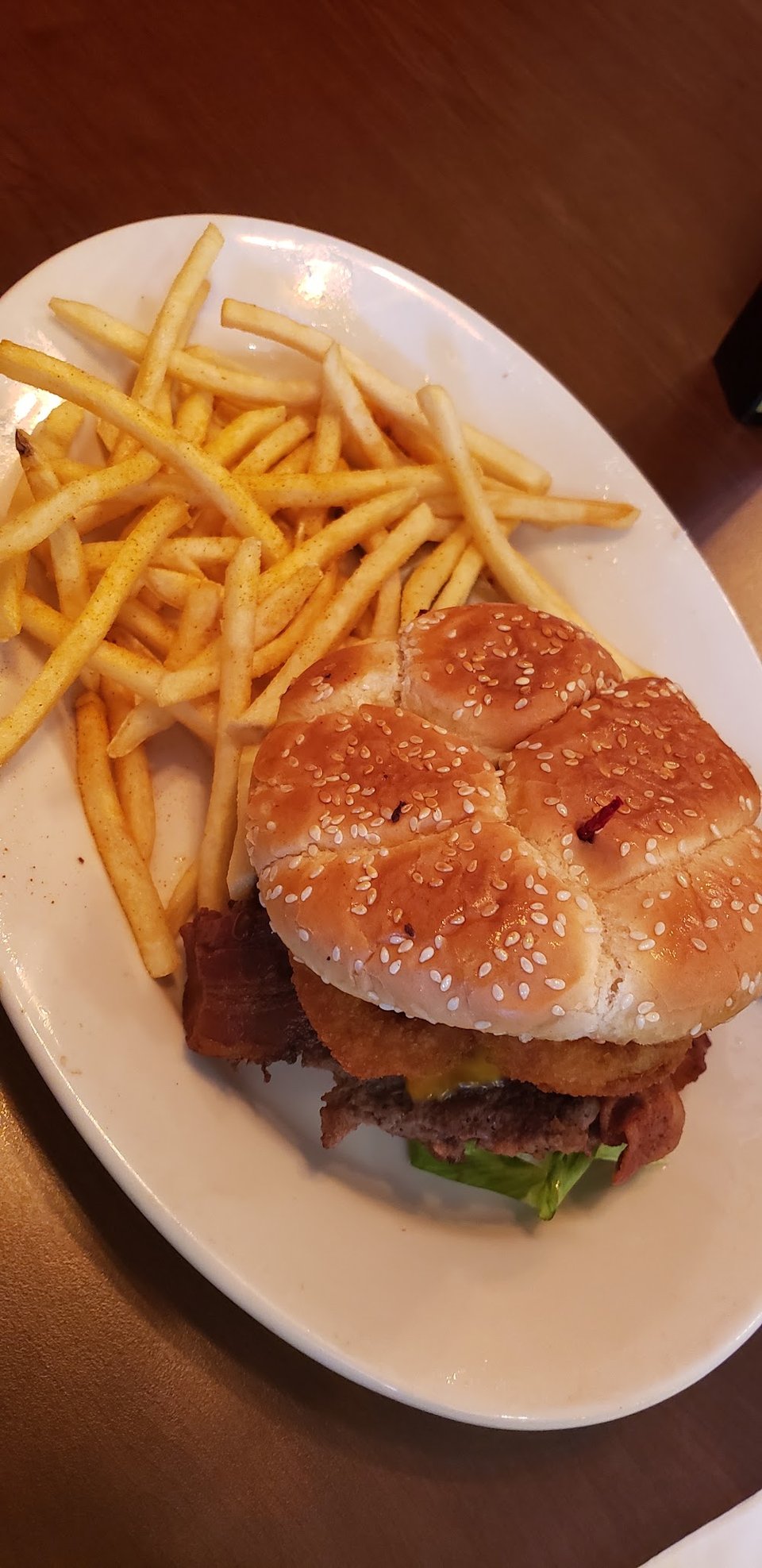 Western Cheeseburger and Fries